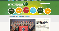 Desktop Screenshot of 4h.tennessee.edu