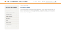 Desktop Screenshot of acctspayable.tennessee.edu