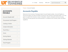 Tablet Screenshot of acctspayable.tennessee.edu